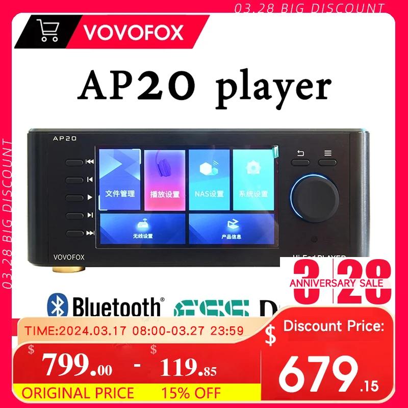 Vovofox AP-20 HIFI  ÷̾,  ̺, ս Ʈ ̵ , ES9038PRO,  5.0 , NAS WiFi, DSD512
